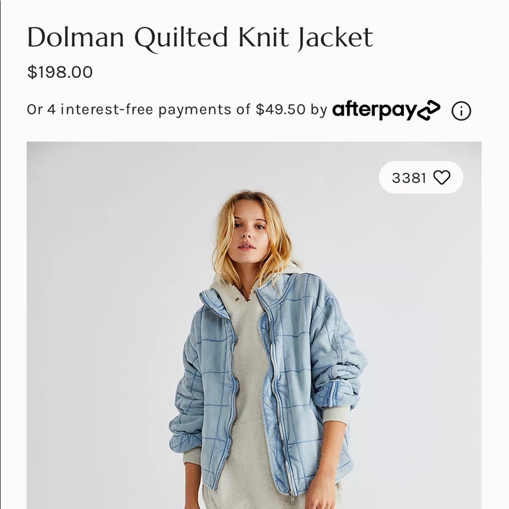 Free People Denim Quilted Jacket